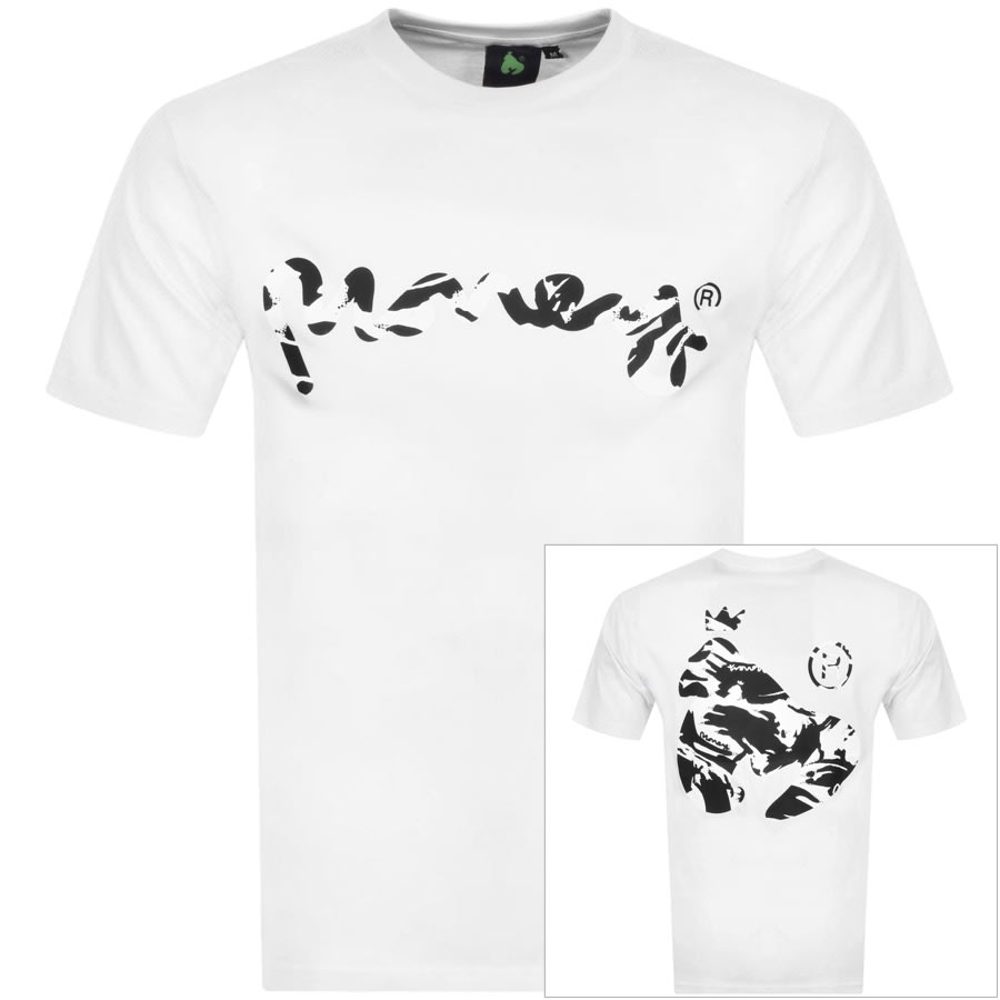 Alternative Image for ProductMoney Crew Neck Camo Logo T Shirt White1